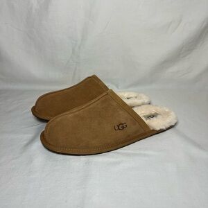 UGG Tan Suede Slippers with Plush Lining